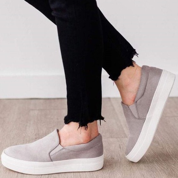 Soda Hike Black Faux Suede Fashion Slip On Platform Sneaker - Picture 8 of 8